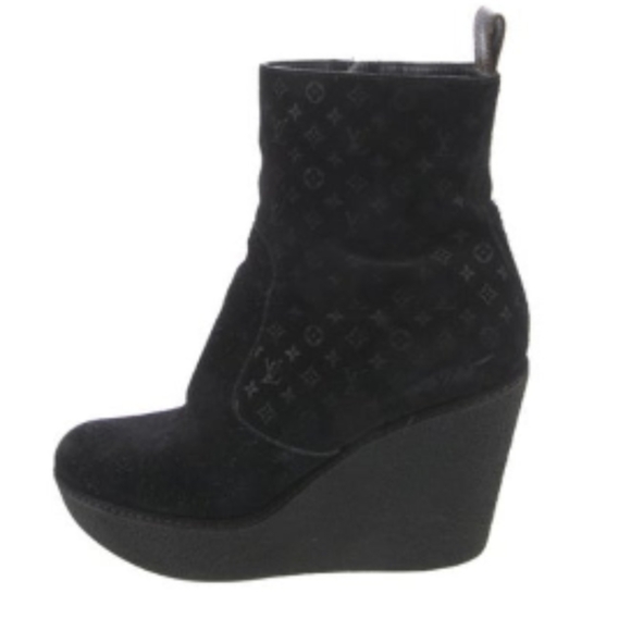Louis Vuitton wedge booties 10.5 ( fits 9.5) - Picture 2 of 12